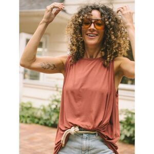 Jackson Rowe Knotty Tank Top Tannin